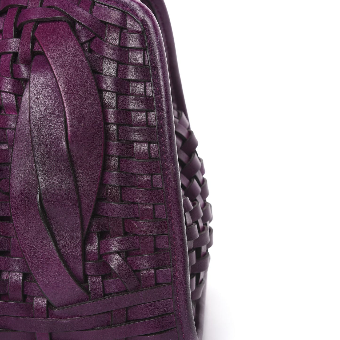 Calfskin Samourai 1947 Intrecciato Frame Bag Fuchsia