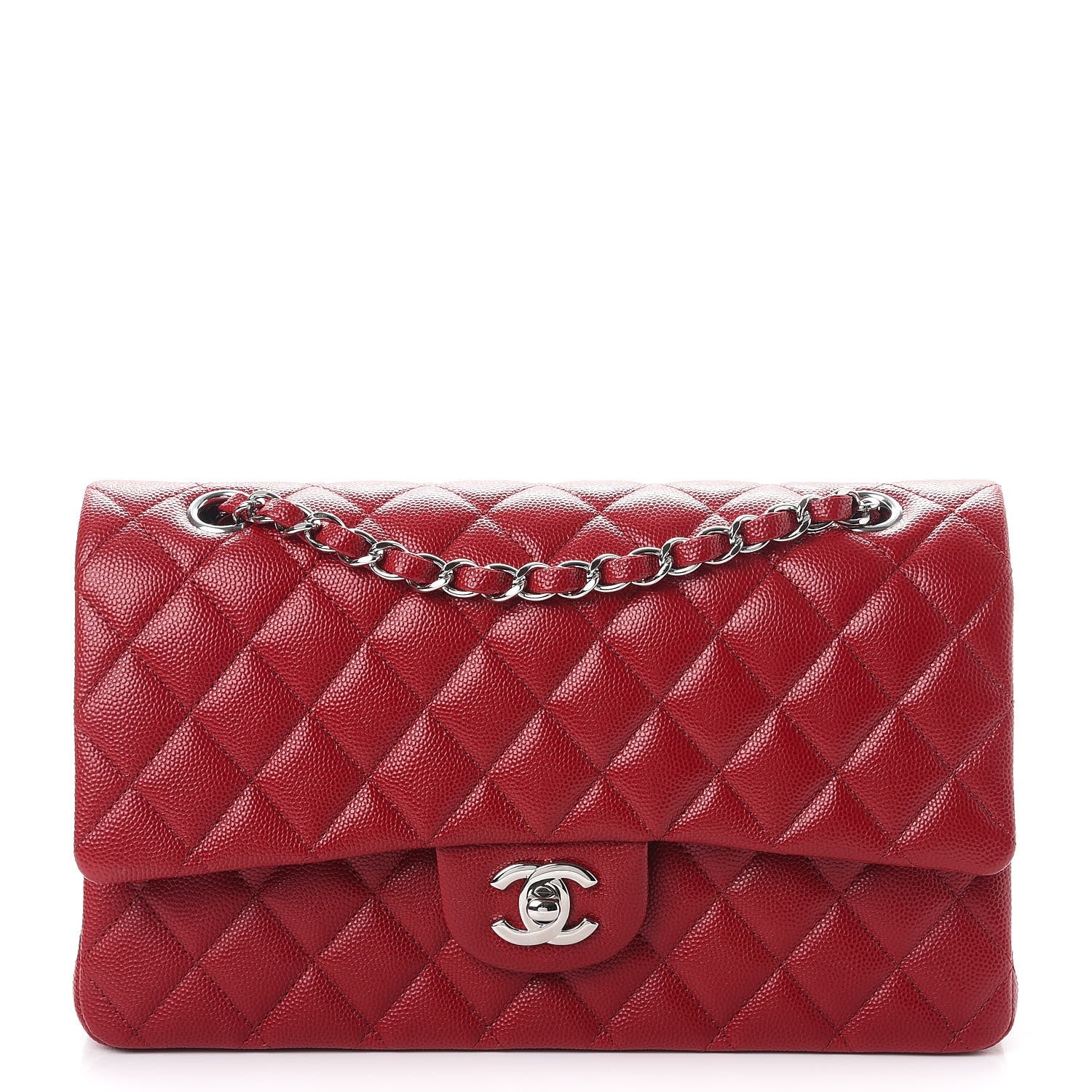 Chanel Caviar Quilted Medium Double Flap Red 1 of 9