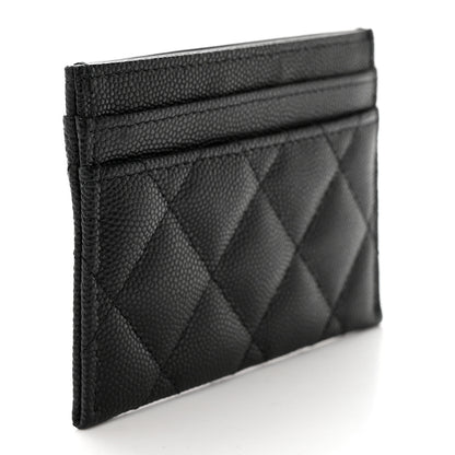 Chanel Caviar Quilted Striated Card Holder Black 3 of 11