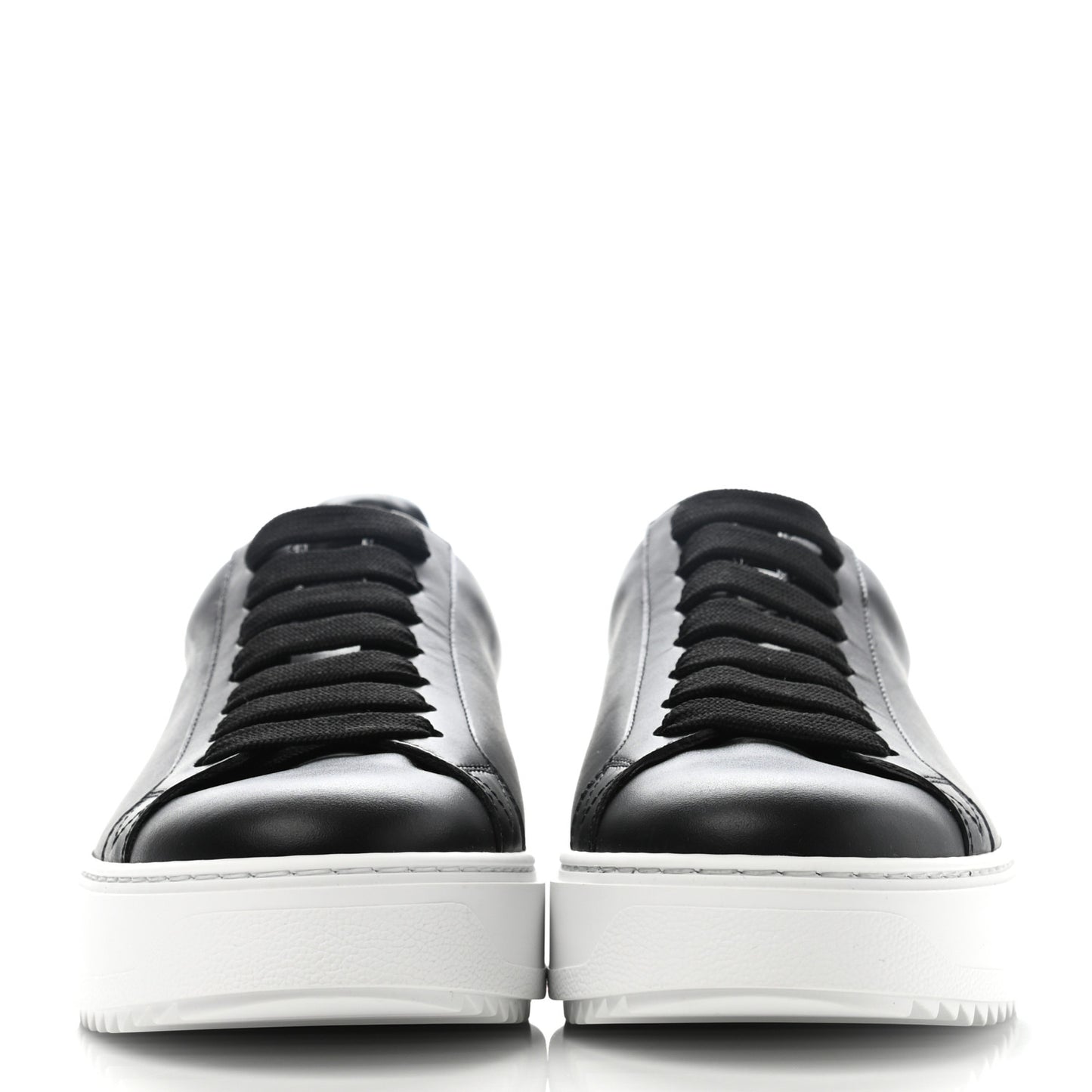 Calfskin Time Out Sneakers 39.5 Black