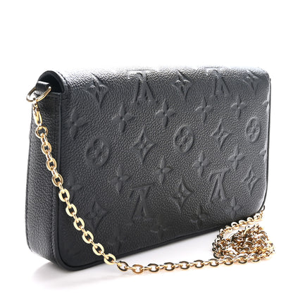 Louis Vuitton Empreinte Pochette Felicie Chain Wallet Black 6 of 23