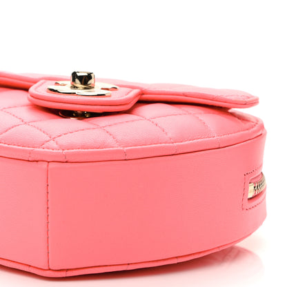 Chanel Lambskin Quilted CC In Love Heart Clutch With Chain Pink 10 of 11