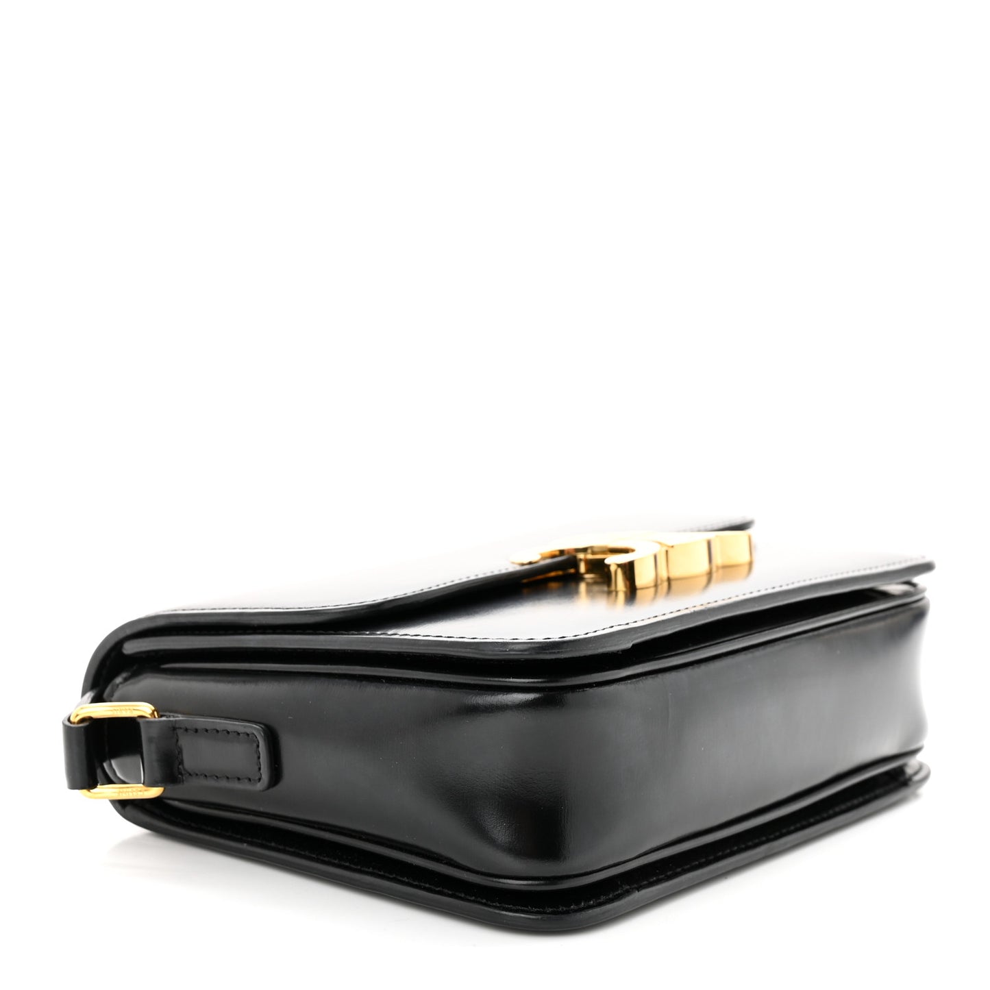 Shiny Calfskin Small Triomphe Black