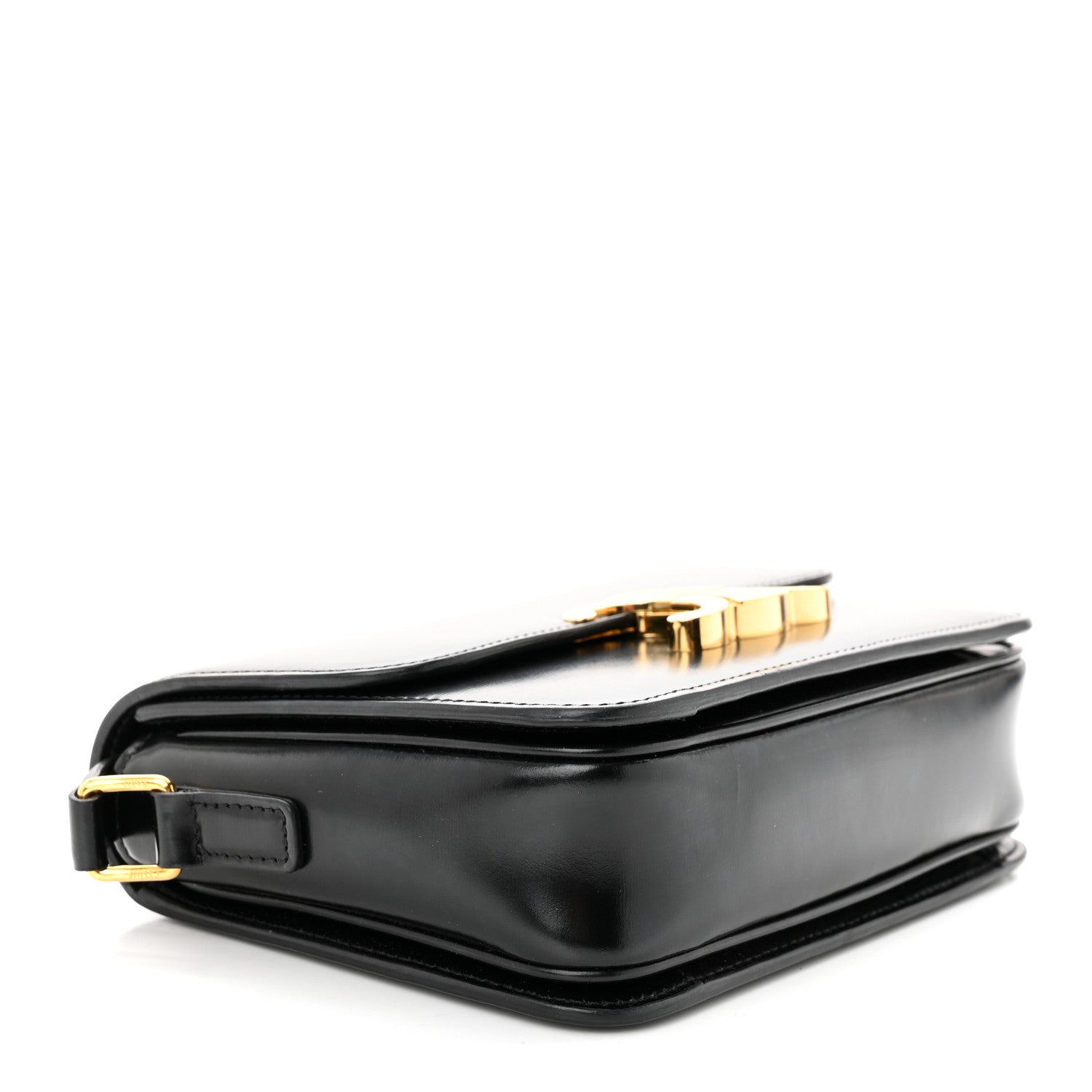 Celine Shiny Calfskin Small Triomphe Black 4 of 10