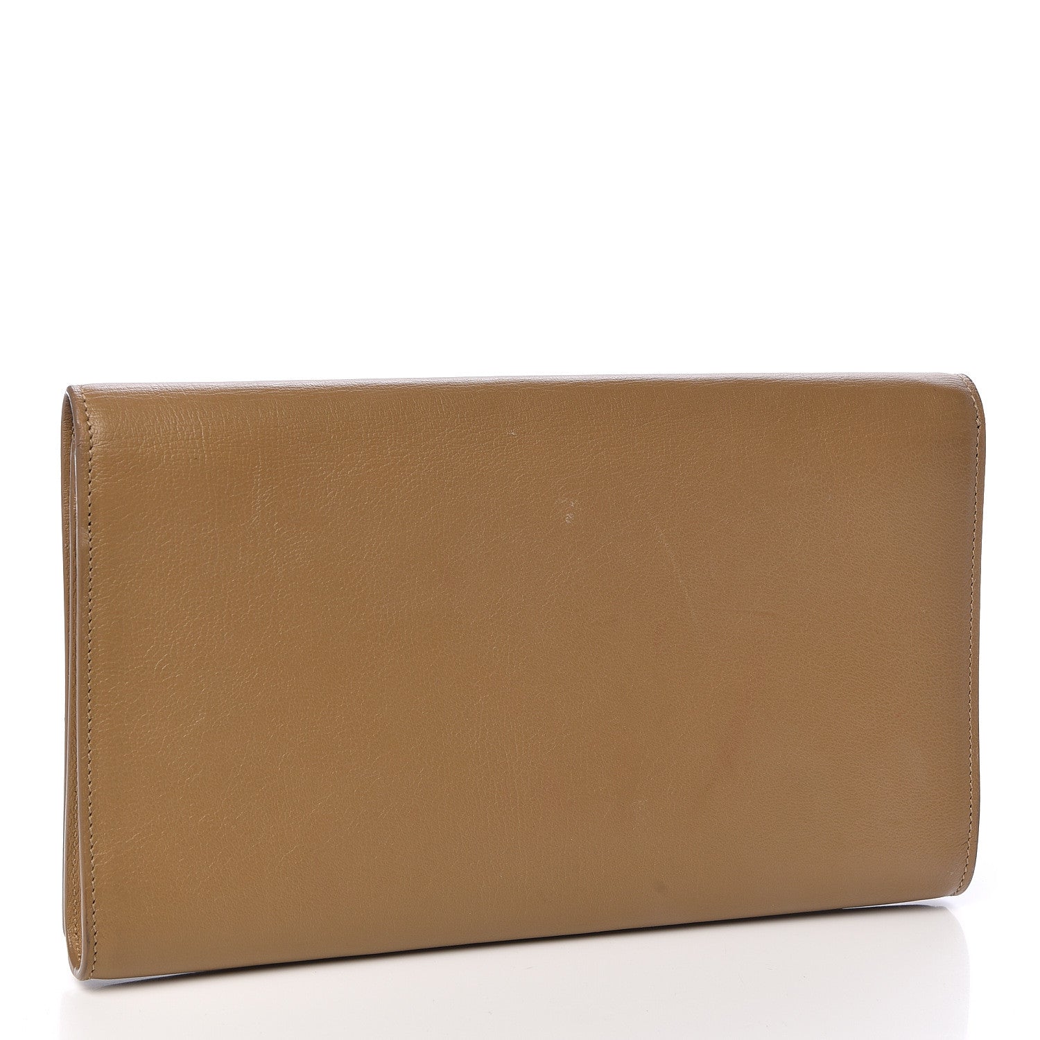 Saint Laurent Calfskin Monogram Large Belle De Jour Clutch Beige 3 of 9