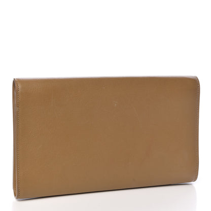 Saint Laurent Calfskin Monogram Large Belle De Jour Clutch Beige 3 of 9