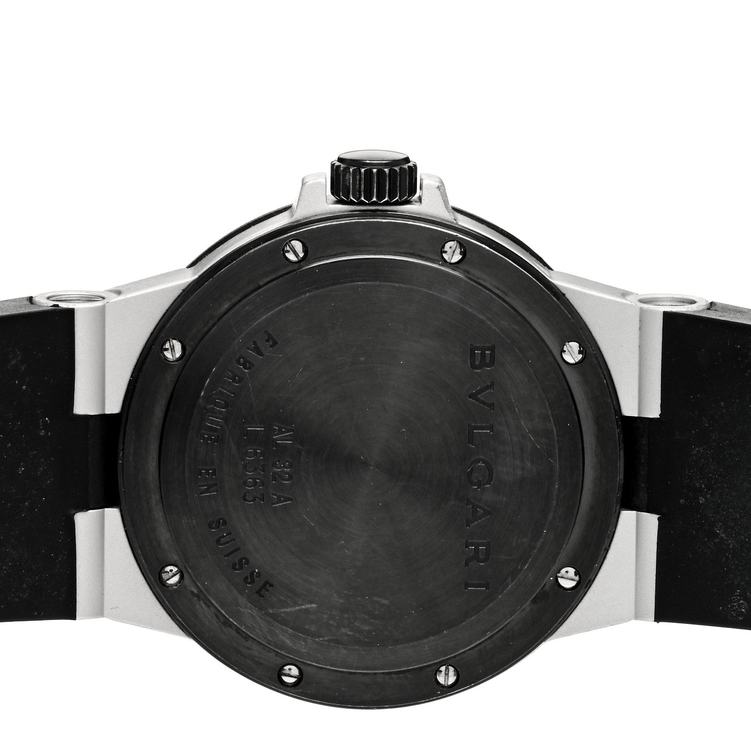 Bulgari Aluminum Rubber 32mm Diagono Quartz Watch 4 of 4