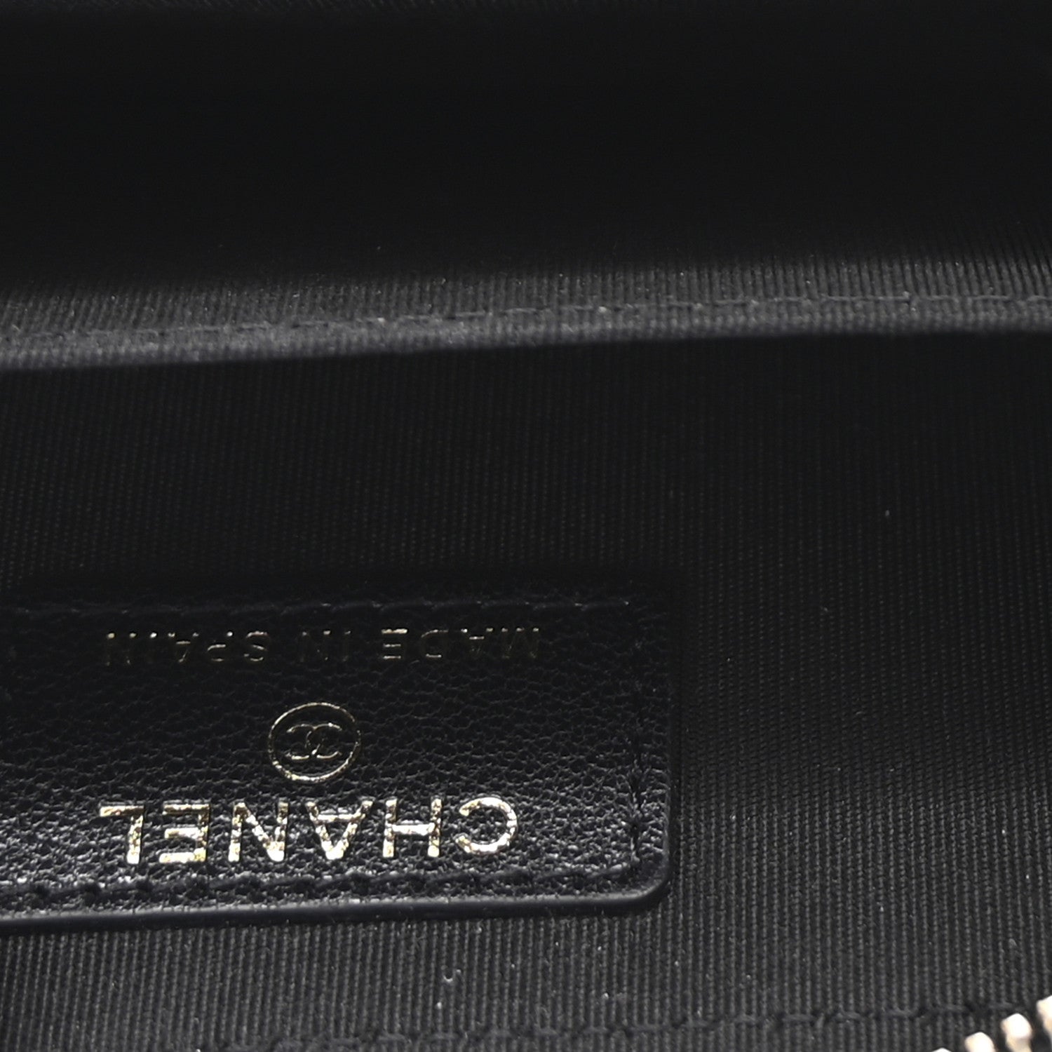 Chanel Sheepskin Quilted Mademoiselle Vintage Zip Coin Purse Black 5 of 8