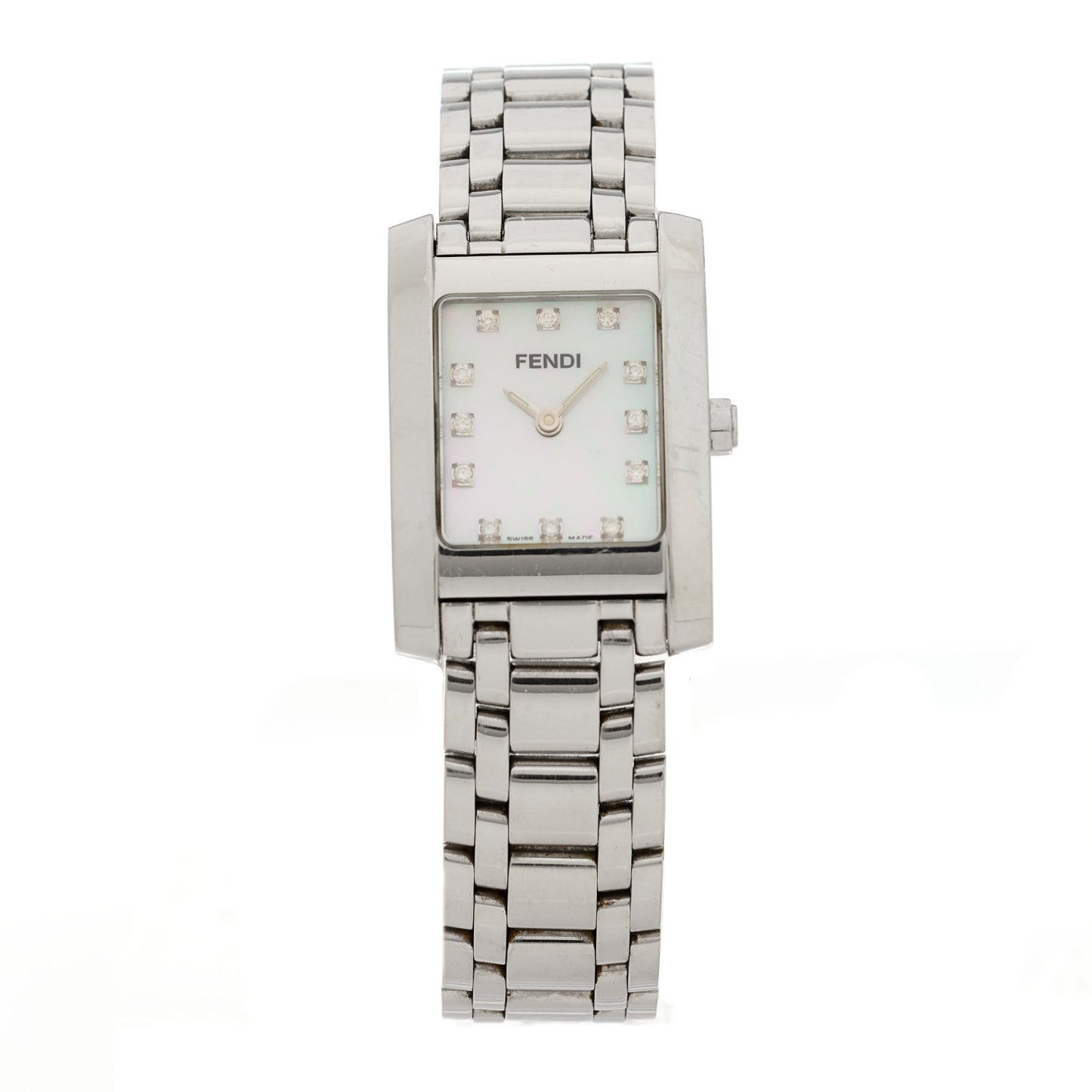 Stainless Steel Diamond Mother of Pearl 22mm Quartz Watch