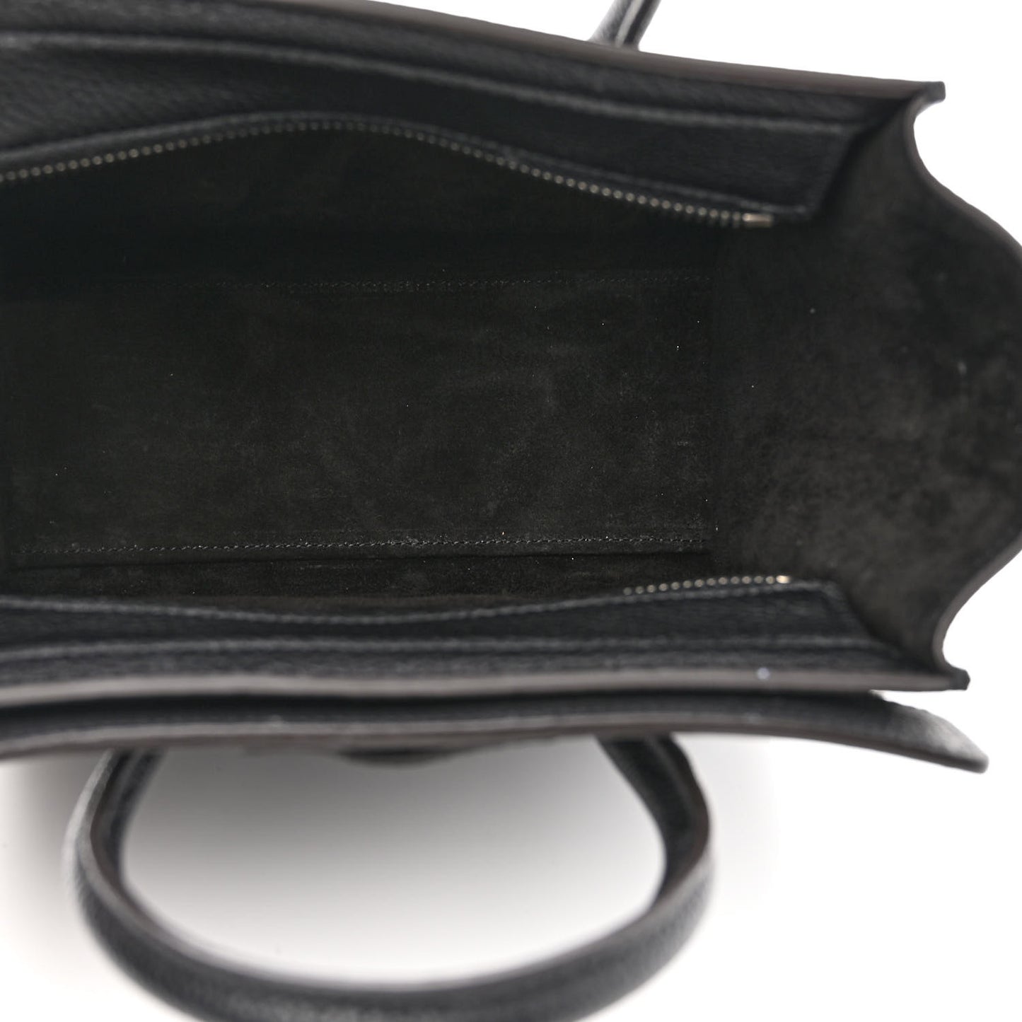 Drummed Calfskin Nano Luggage Black