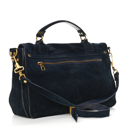 Proenza Schouler Suede Medium PS1 Satchel Navy 3 of 18