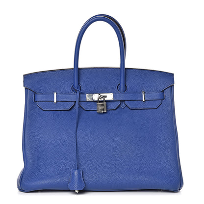 Hermes Togo Birkin 35 Bleu Electrique 1 of 9