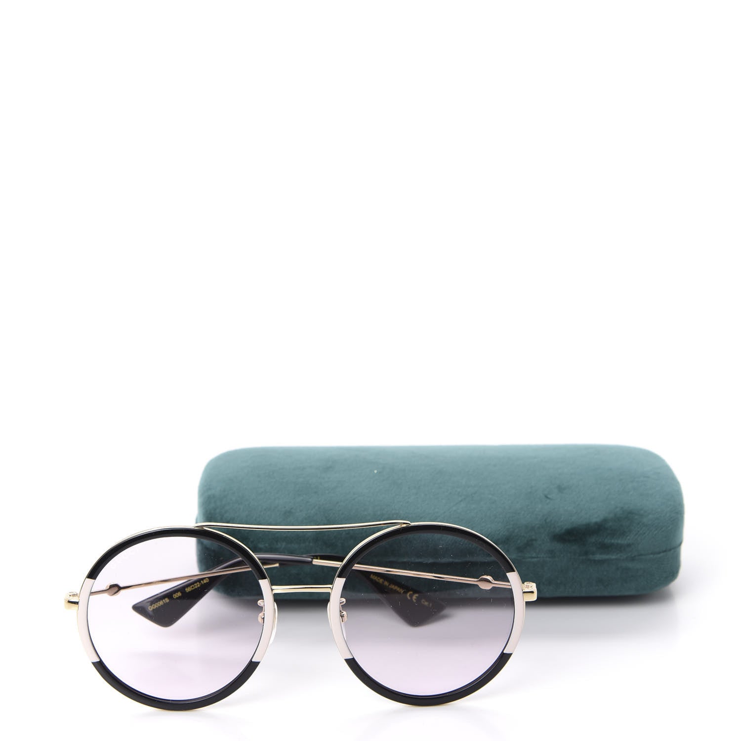 Gucci Round Sunglasses GG 0061S Gold Pink 8 of 8