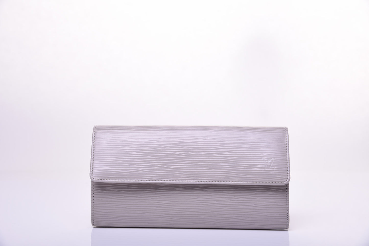 Snake Embossed Zulu Canvas Clutch Blue