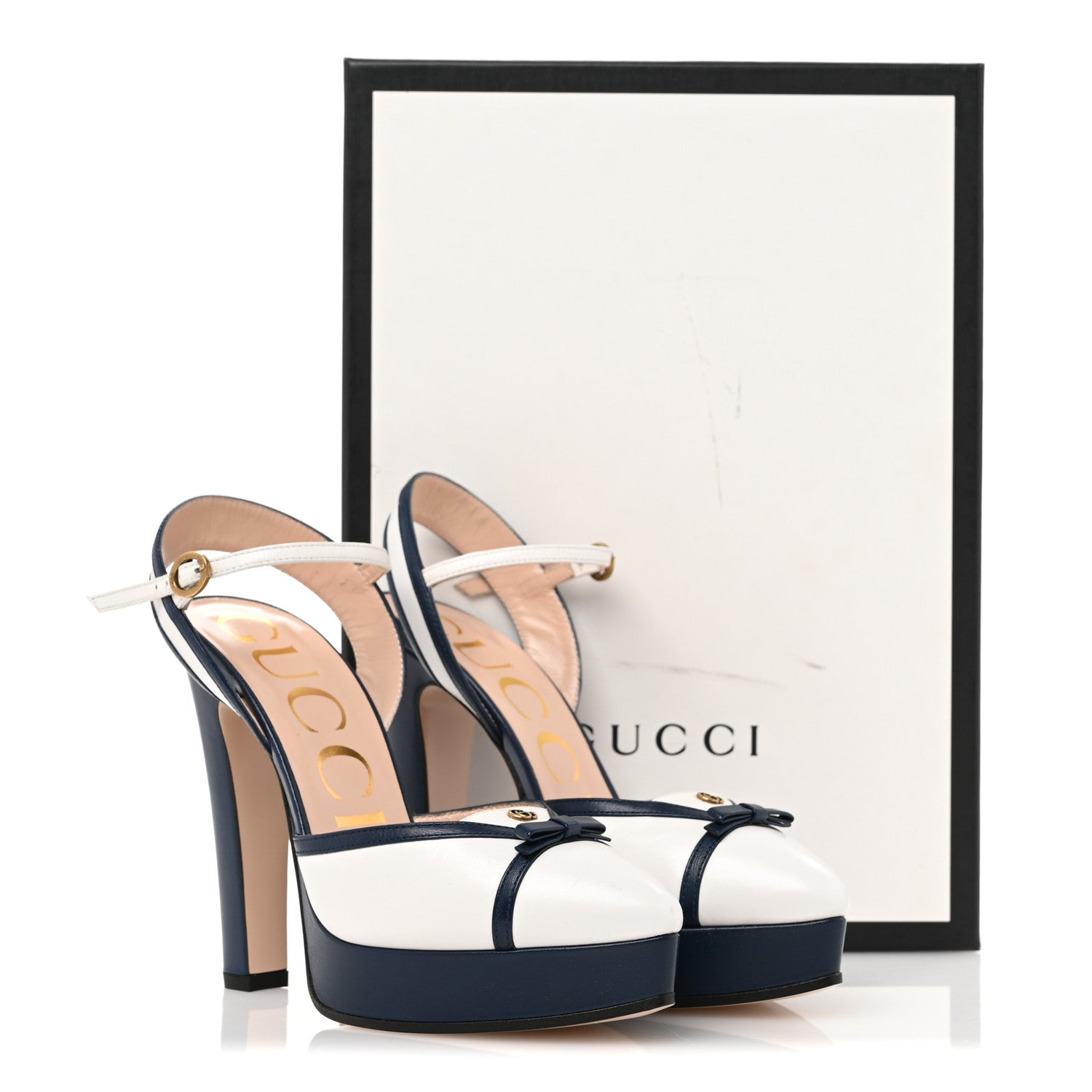 Gucci Malaga Kid Alison Platform 36 Navy White 13 of 13