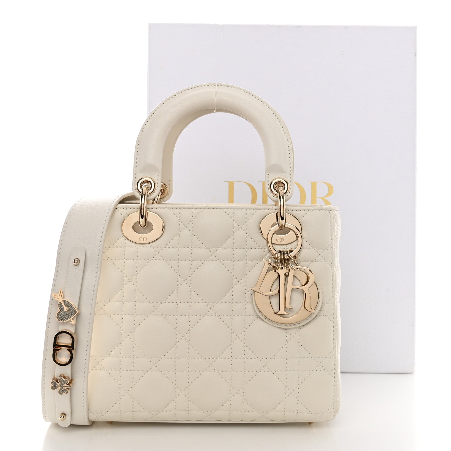 Christian Dior Lambskin Cannage Small My ABCDior Lady Dior White 11 of 11
