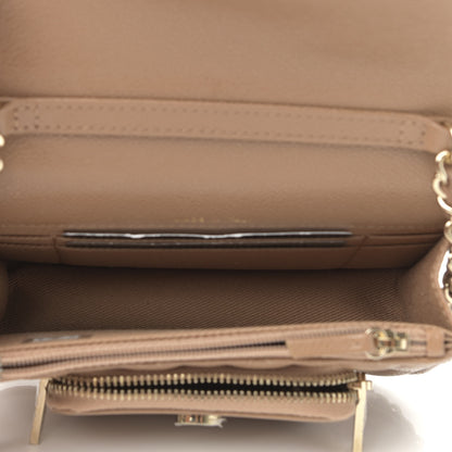 Chanel Caviar Quilted Business Affinity Clutch With Chain Flap Dark Beige 5 of 12