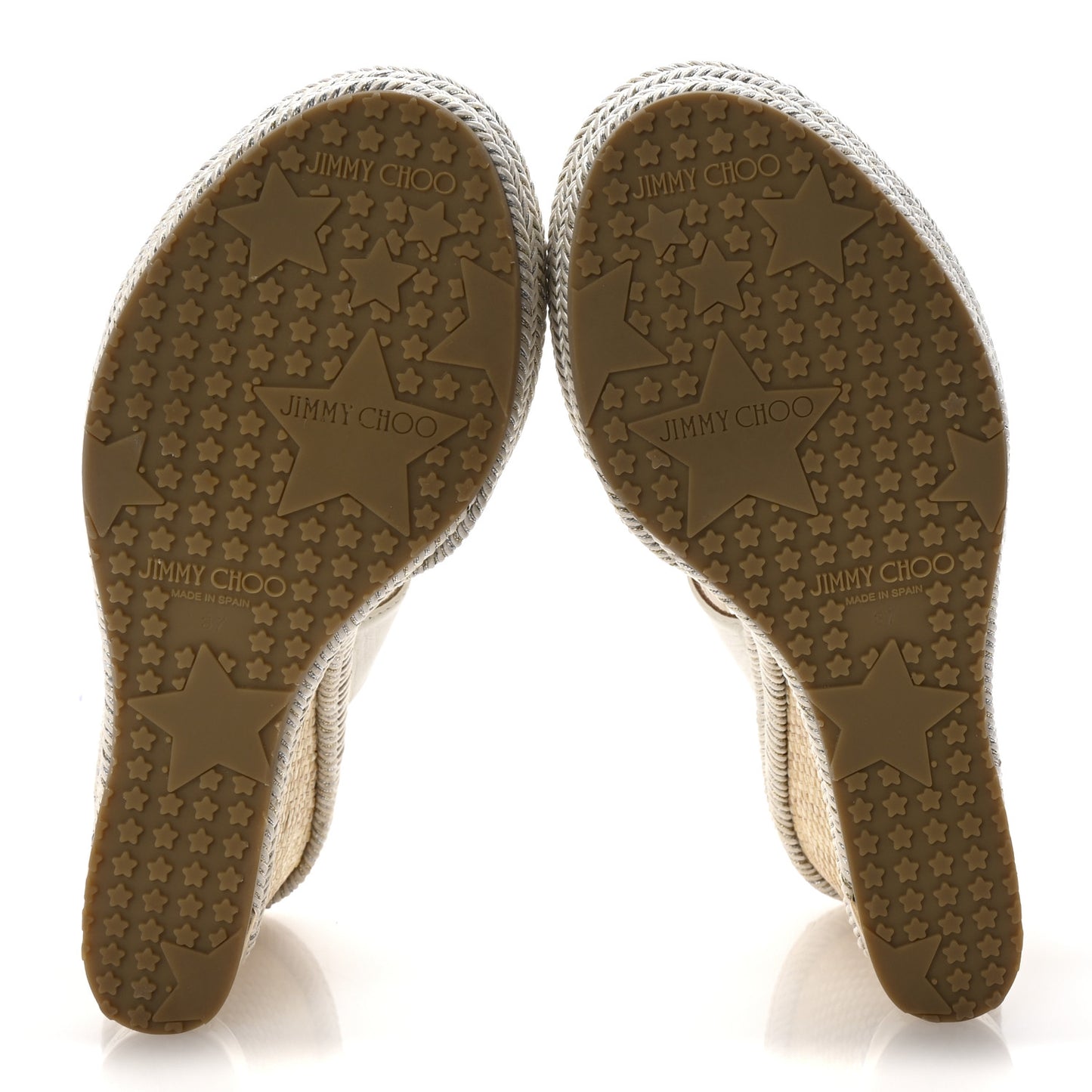 Calfskin Raffia Parker 100 Wedge Sandals 37 Milk