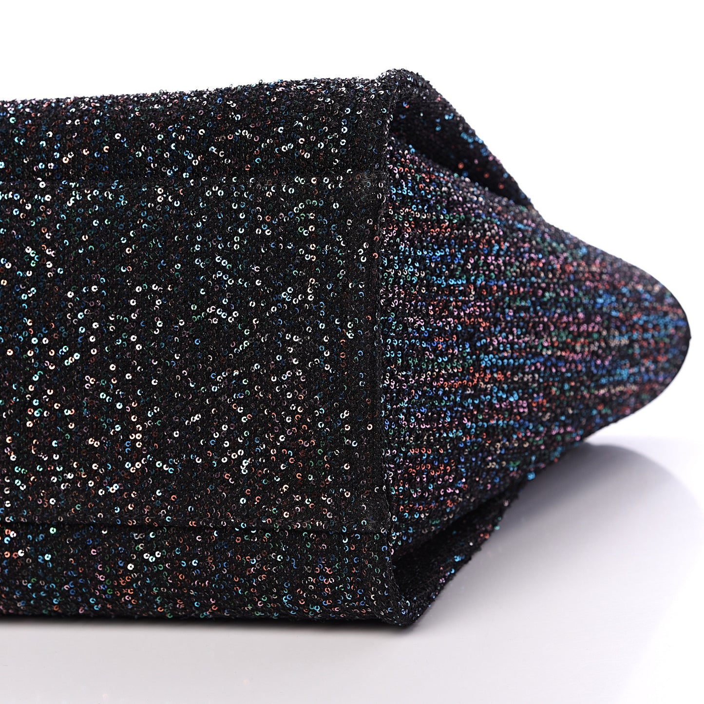 Viscose Sequins Medium Deauville Tote Black