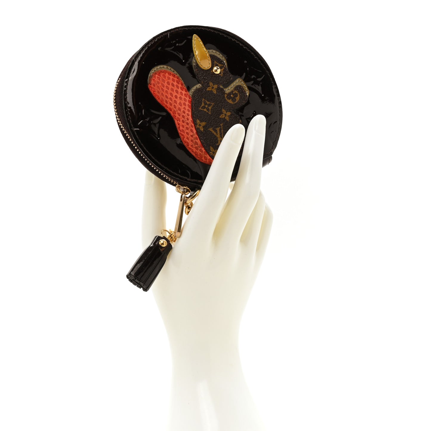 Vernis Animania Ecureuil Squirrel Round Coin Purse Amarante