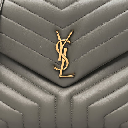 Saint Laurent Calfskin Y Quilted Monogram Medium Loulou Chain Satchel Asphalt 9 of 13