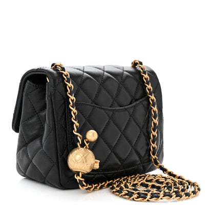 Chanel Lambskin Quilted Mini Pearl Crush Flap Black 3 of 10