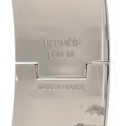 Hermes Enamel Wide Clic Clac H Bracelet GM Rose Dragee 5 of 5