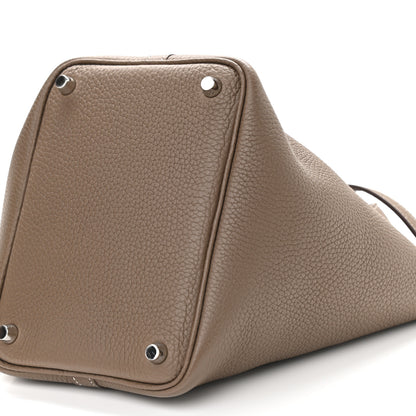 Hermes Taurillon Clemence Picotin Lock 18 PM Etoupe 9 of 9