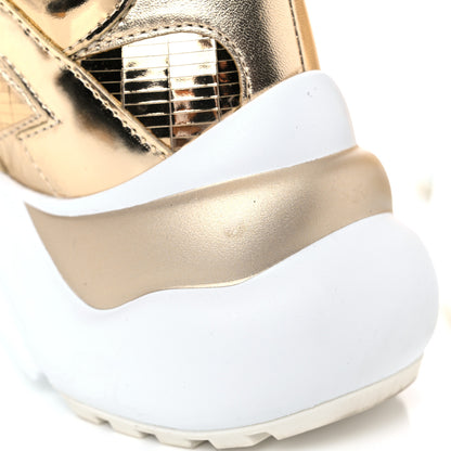 Louis Vuitton Metallic Calfskin Technical Nylon LV Archlight Sneakers 36 Gold White 16 of 16