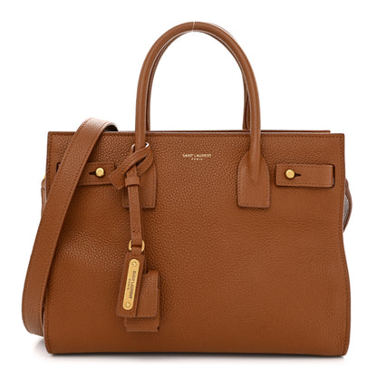 Saint Laurent Grained Calfskin Baby Sac De Jour Supple Canyon 1 of 9