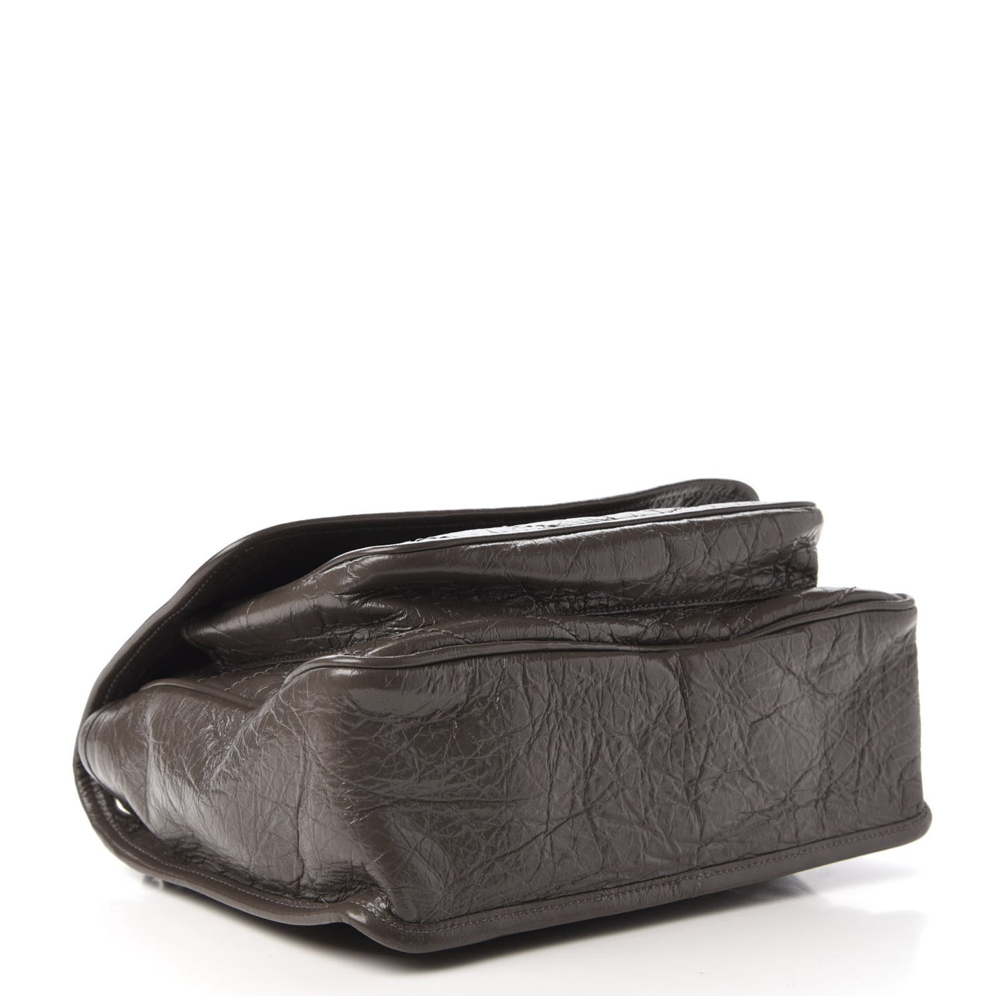 Crinkled Calfskin Matelasse Monogram Medium Niki Chain Satchel Storm