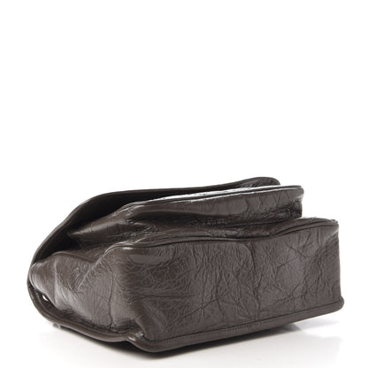 Saint Laurent Crinkled Calfskin Matelasse Monogram Medium Niki Chain Satchel Storm 4 of 9