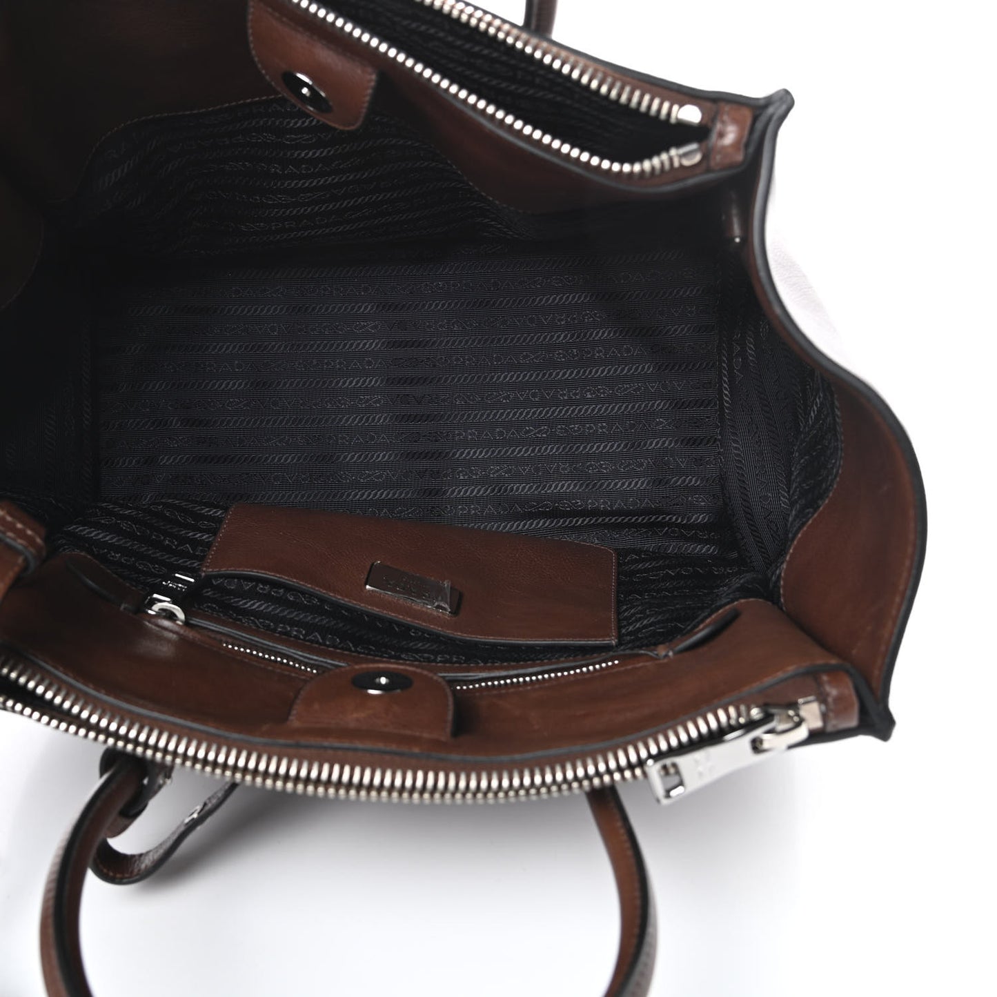 Glace Calf Twin Pocket Tote Bruciato