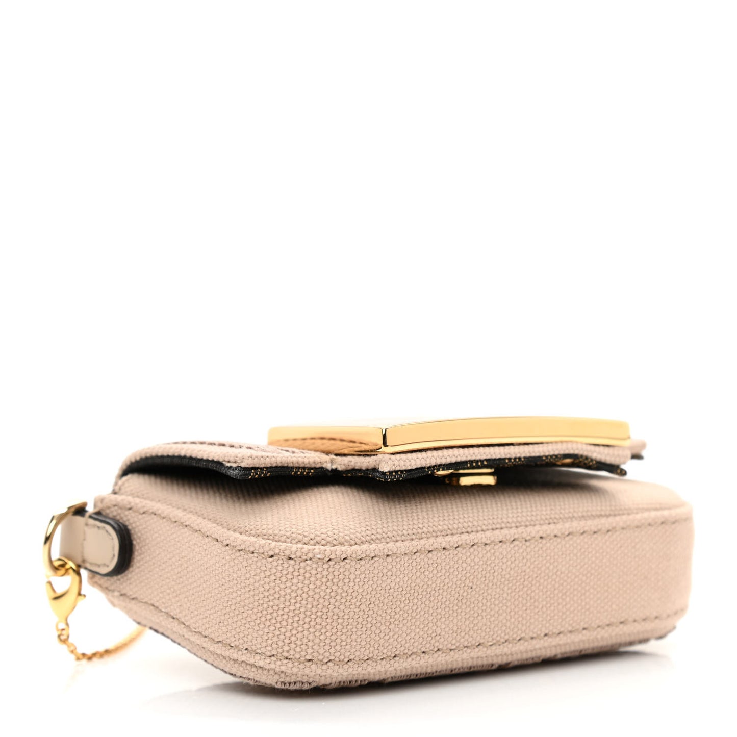 Canvas Vitello King FF Embroidered Nano Maxi Buckle Baguette Charm Nuvola
