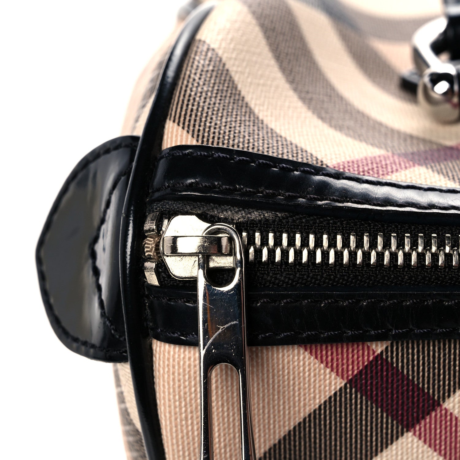 Burberry Nova Check Small Chester Bowling Bag Black 15 of 20