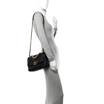 Chanel Lambskin Quilted Medium Chanel 19 Flap Black 2 of 11