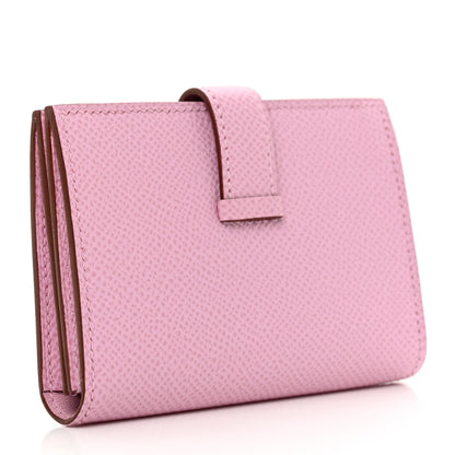 Hermes Epsom Bearn Card Holder Wallet Mauve Sylvestre 2 of 6