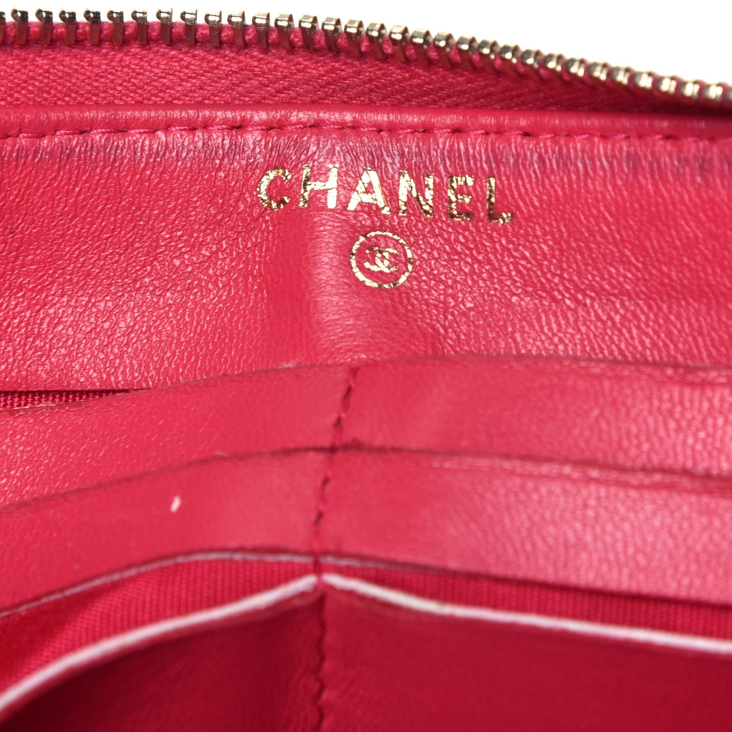 Chanel Lambskin Quilted Small Boy Zipped Pouch Dark Pink 6 of 8