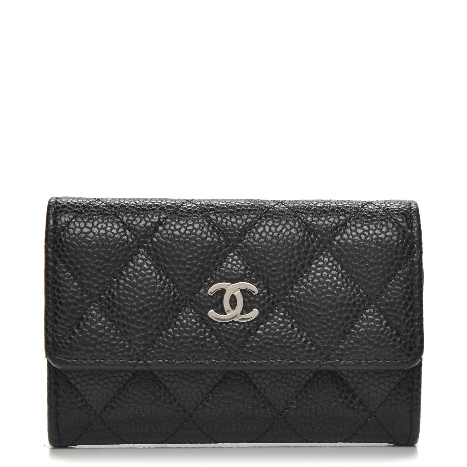 Chanel Caviar Quilted Flap Card Holder Black 1 of 7