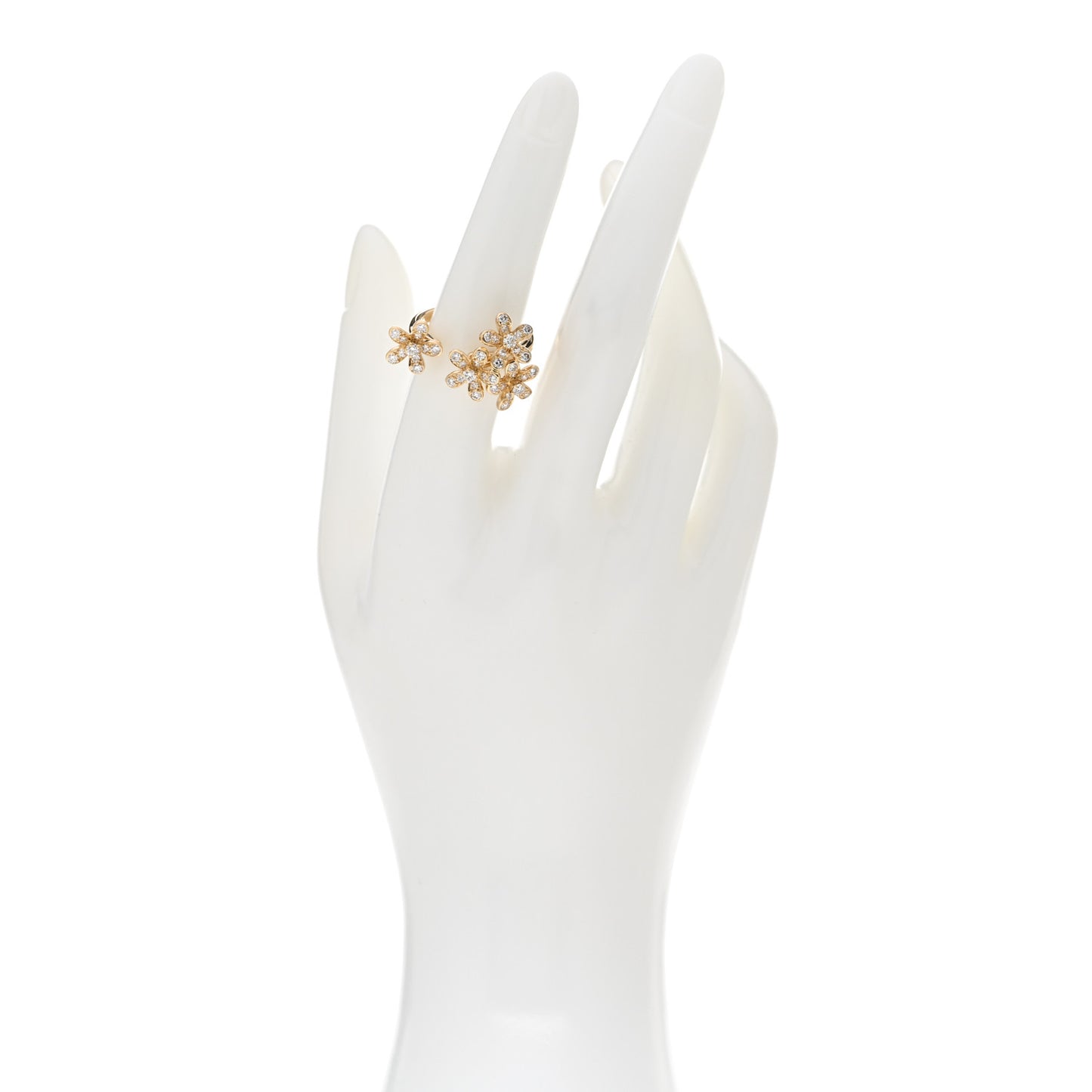 18K Yellow Gold Diamond Socrate Between The Finger Ring 53 6.5