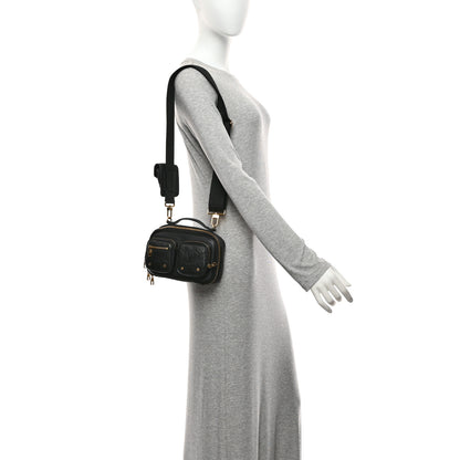 Louis Vuitton Calfskin Monogram Embossed Utility Crossbody Black 2 of 9