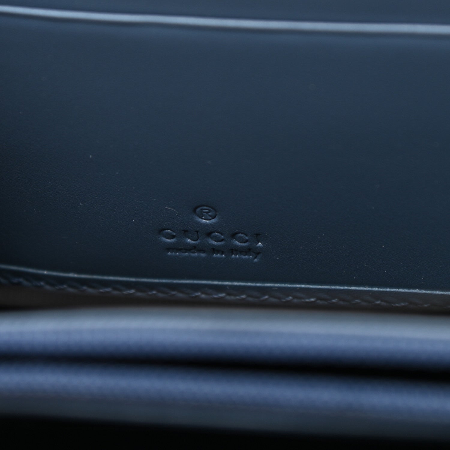 Gucci Guccissima Zip Around Long Wallet Blue 6 of 8