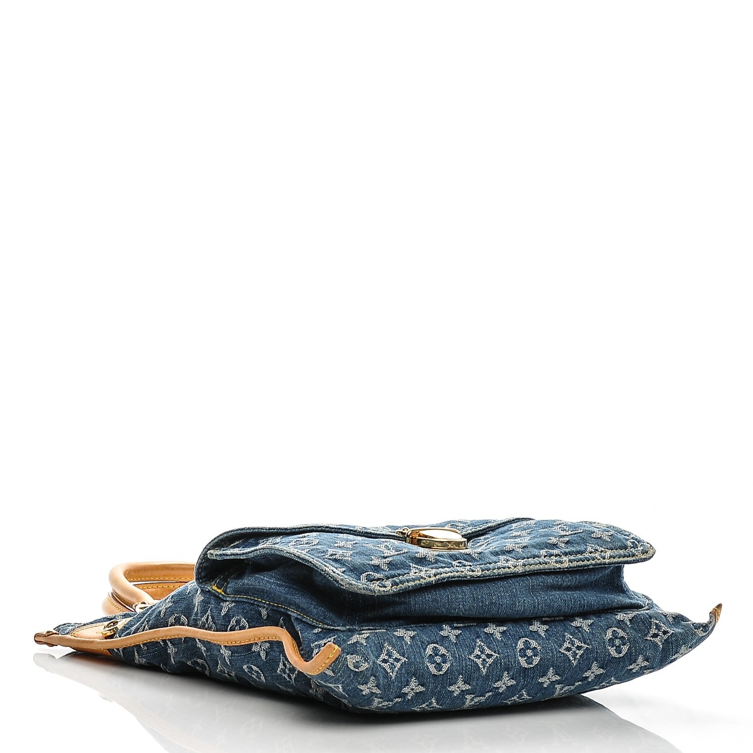 Louis Vuitton Monogram Denim Sac Plat Blue 4 of 6