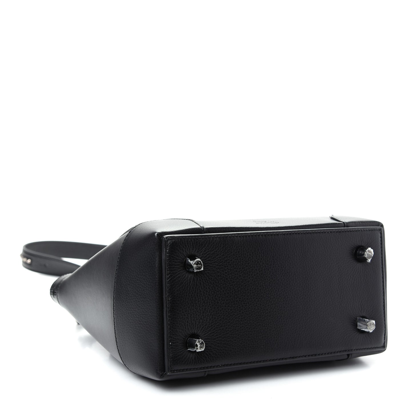 Grained Calfskin Spike Small Eloise Tote Black