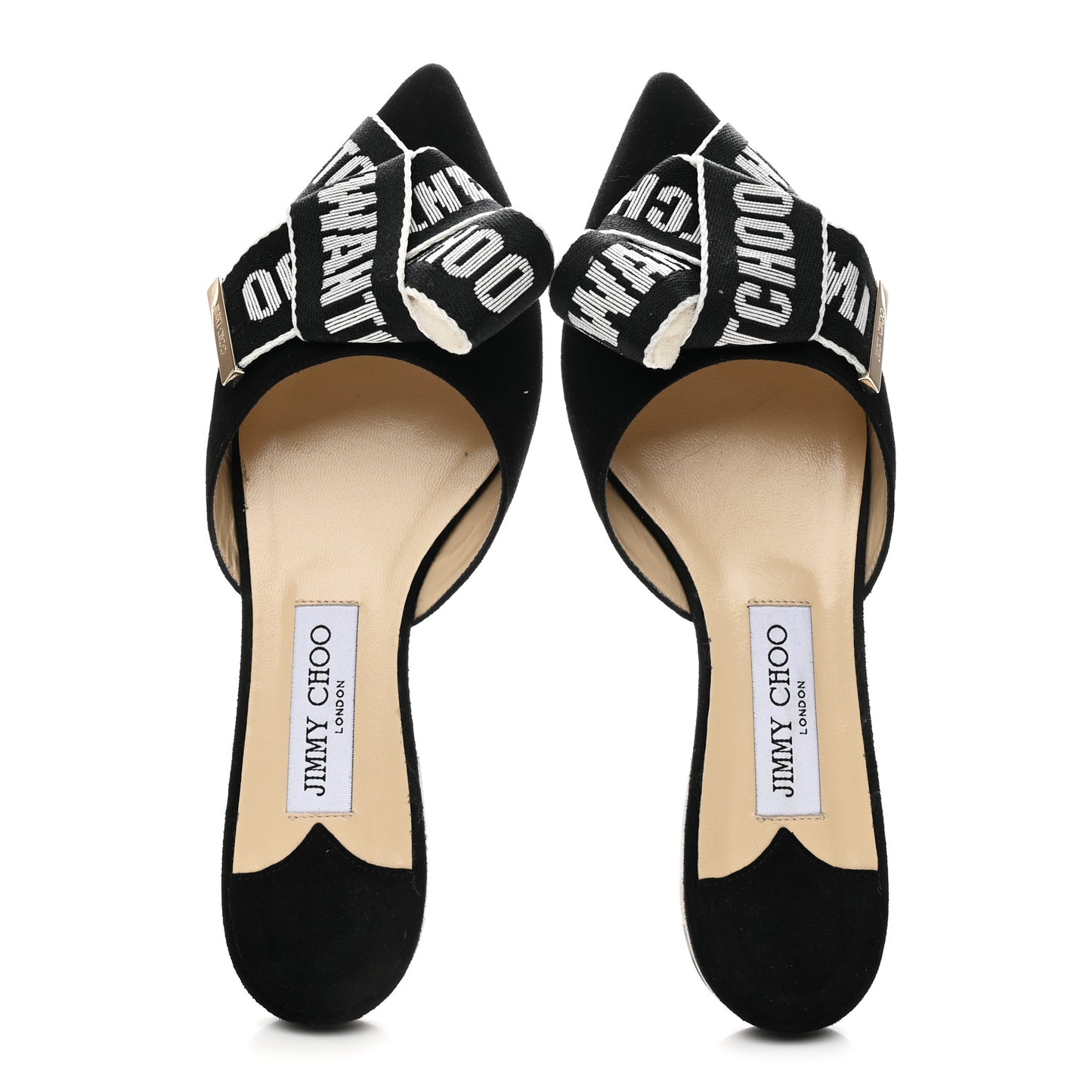 Suede Gretchen Logo Flat Mules 39 Black Chalk
