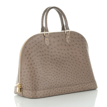 Louis Vuitton Ostrich Alma GM Gris 3 of 8