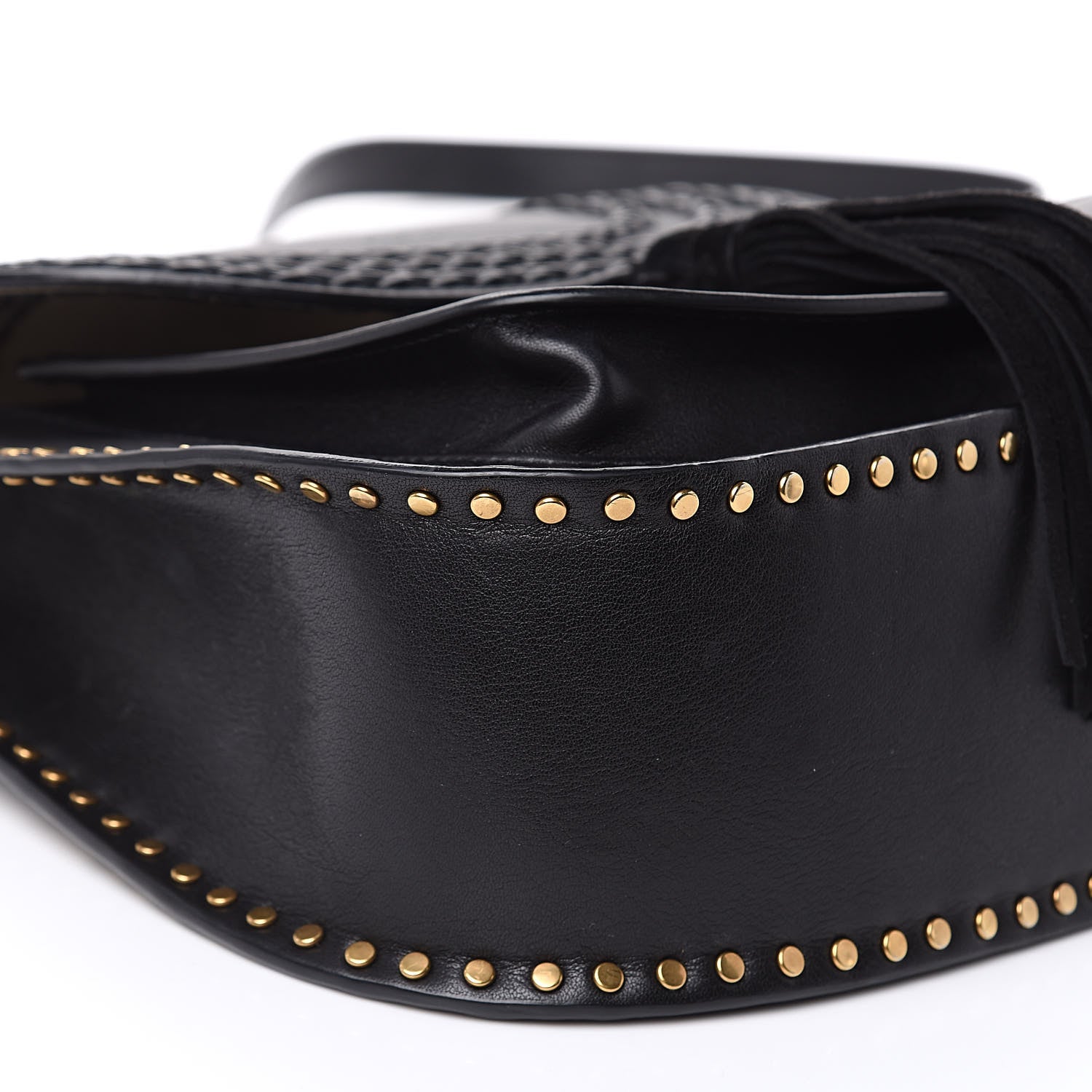 Chloe Calfskin Braided Medium Hudson Shoulder Bag Black 8 of 16