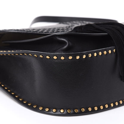 Chloe Calfskin Braided Medium Hudson Shoulder Bag Black 8 of 16