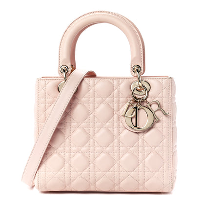 Christian Dior Lambskin Cannage Medium Lady Dior Light Pink 1 of 11