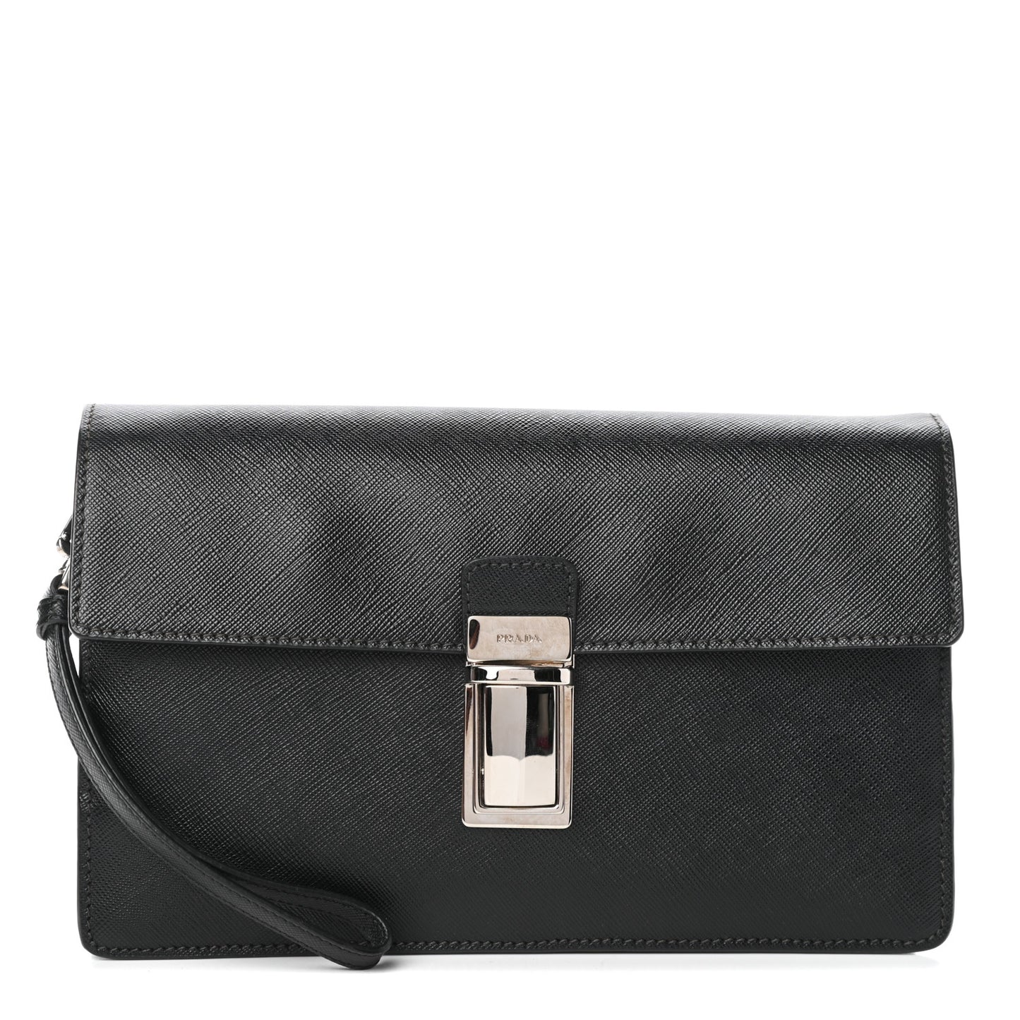 Saffiano Travel Wristlet Black